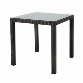 Laud WICKER 73x73xH71cm tumepruun, aiamööbel
