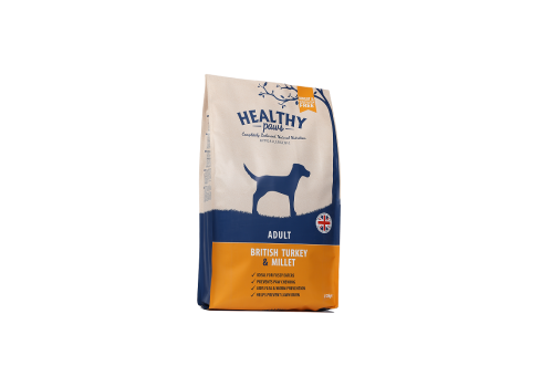 Healthy Paws koeratoit Kalkuniliha & Hirsiga 12kg