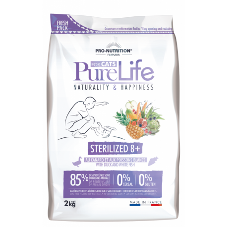 Pro-Nutrition teraviljavaba kassitoit Sterilised 8+ pardiliha ja valge kalaga 2kg Pro-Nutrition teraviljavaba kassitoit Sterilised 8+ pardiliha ja valge kalaga 2kg