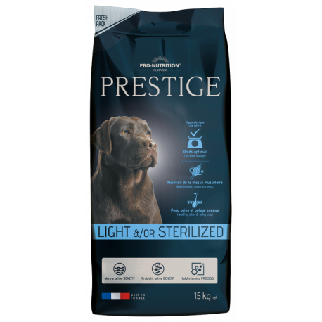 Pro-Nutrition Prestige Adult Light/Sterilized koeratoit 15kg Pro-Nutrition Prestige Adult Light/Sterilized koeratoit 15kg