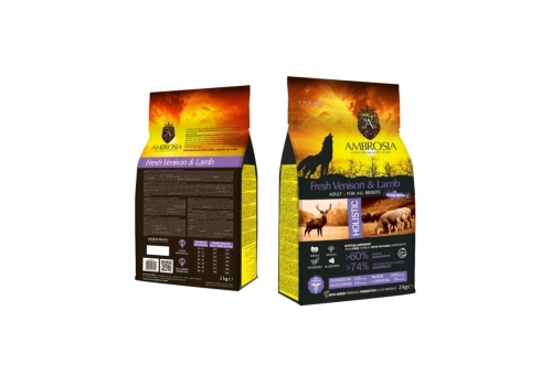 Ambrosia teraviljavaba Adult koeratoit Uluki- ja Lambalihaga 12kg