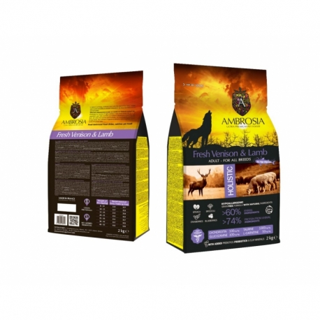 Ambrosia teraviljavaba Adult koeratoit Uluki- ja Lambalihaga 12kg Ambrosia teraviljavaba Adult koeratoit Uluki- ja Lambalihaga 12kg