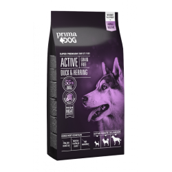 PrimaDog GRAIN FREE ACTIVE täistoit pardiliha-heeringa kõikidele täiskasvanud koertele 10kg
