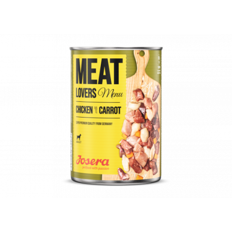 Josera Meat Lovers Menu koeratoit kana porgandiga 6x400g Josera Meat Lovers Menu koeratoit kana porgandiga 6x400g