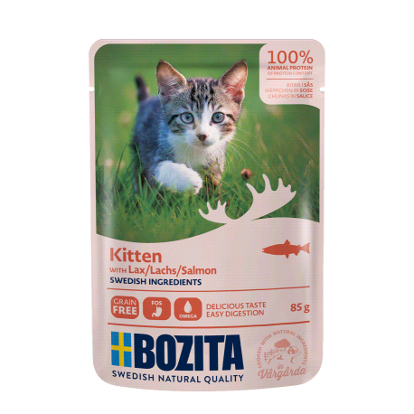 BOZITA LÕHE TÜKID KASTMES KASSIPOEGADELE kassi täissööt 12x85g BOZITA LÕHE TÜKID KASTMES KASSIPOEGADELE kassi täissööt 12x85g