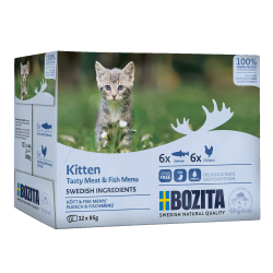 BOZITA LÕHE&KANA TÜKID KASTMES KASSIPOEGADELE kassi täissööt 12x85g