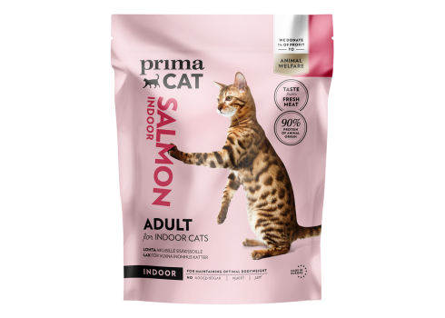 Prima Cat kassitoit lõhega tubastele kassidele 2x1,4kg