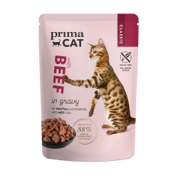 Prima Cat kassi einekotike veiseliha kastmes 28x85g