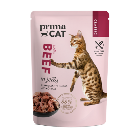 Prima Cat kassi einekotike veiseliha tarrendis 28x85g Prima Cat kassi einekotike veiseliha tarrendis 28x85g