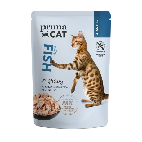 Prima Cat kassi einekotike kalaga kastmes 28x85g Prima Cat kassi einekotike kalaga kastmes 28x85g