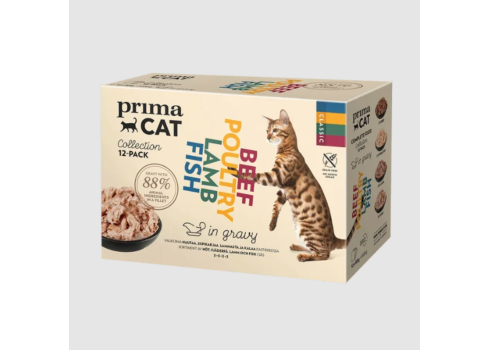 Prima Cat kassi einekotikeste valik linnulihaga 12x85g