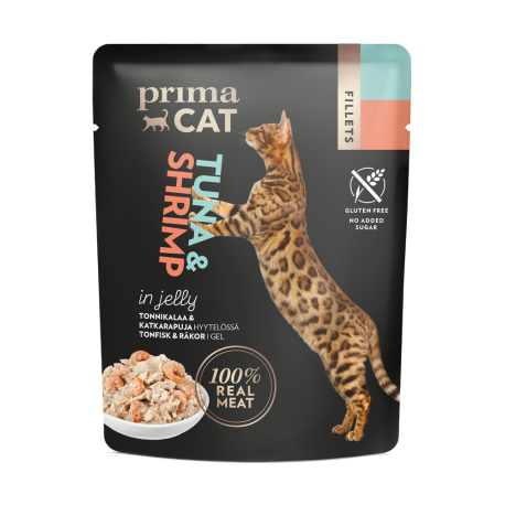 Prima Cat kassi einekotike tuunikala krevettidega tarrendis 24x50g Prima Cat kassi einekotike tuunikala krevettidega tarrendis 24x50g