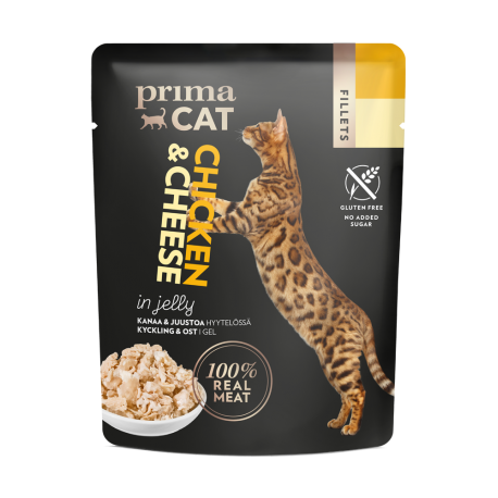 Prima Cat kassi einekotike kanaliha juustuga tarrendis 24x50g Prima Cat kassi einekotike kanaliha juustuga tarrendis 24x50g