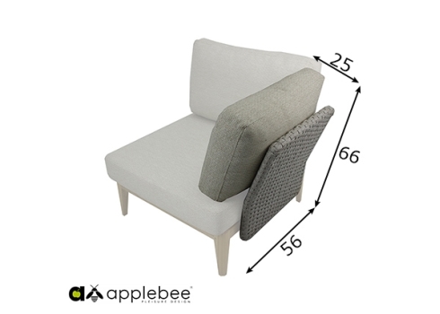 Nurgakomplekt Apple Bee LISA beež, 56x25xH66 cm