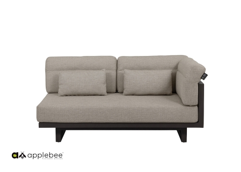 Diivan Apple Bee SANTORINI ROPE hall / beež, 159x82xH60 cm, vasak