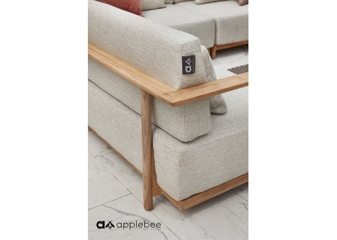 Diivan Apple Bee ST.LUCIA tiik / beež, 158x82xH61 cm, vasak