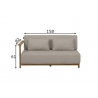 Diivan Apple Bee ST.LUCIA tiik / beež, 158x82xH61 cm, parem