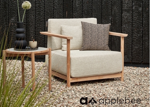 Diivanilaud Apple Bee ST.LUCIA tiik / hall, 55x55xH49 cm