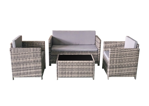 Aiamööbli komplekt Bello Giardino CALMO hall laud + 2 tugitooli + diivan