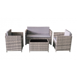 Aiamööbli komplekt Bello Giardino CALMO hall laud + 2 tugitooli + diivan