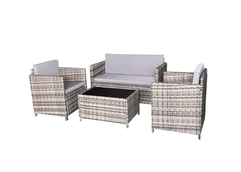 Aiamööbli komplekt Bello Giardino CALMO hall laud + 2 tugitooli + diivan