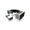 Aiamööbli komplekt Bello Giardino CRISTALLO hall laud + 4 tugitooli + 4 jalatooli