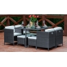 Aiamööbli komplekt Bello Giardino CRISTALLO hall laud + 4 tugitooli + 4 jalatooli