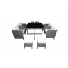 Aiamööbli komplekt Bello Giardino CRISTALLO hall laud + 4 tugitooli + 4 jalatooli
