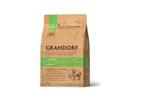 Grandorf Dog - Lammas ja kalkun  12kg - Mini Adult koeratoit