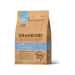 Grandorf Dog - Valge kala 3kg - Adult Medium & Maxi koeratoit