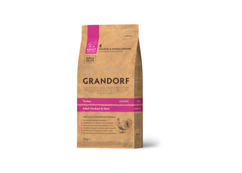 Grandorf Dog - Kalkun 10kg - Medium & Maxi Adult koeratoit