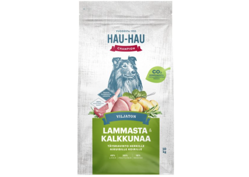Hau Hau lammas-kalkun teraviljavaba koeratoit täiskasvanud koertele 10kg