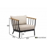 Tugitool Apple Bee CONDOR must / helebeež, 78x81xH64 cm