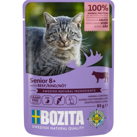 Bozita Senior 8+ Beef in Sauce kassi täissööt 12x85g Bozita Senior 8+ Beef in Sauce kassi täissööt 12x85g
