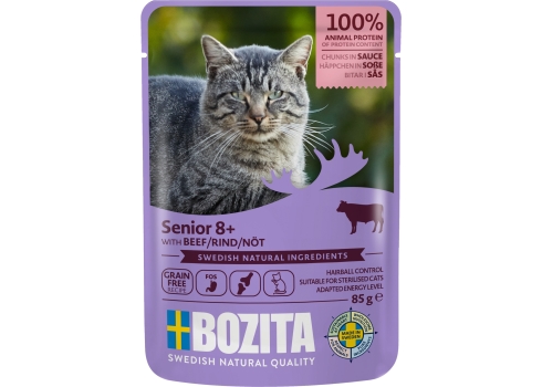 Bozita Senior 8+ Beef in Sauce kassi täissööt 12x85g