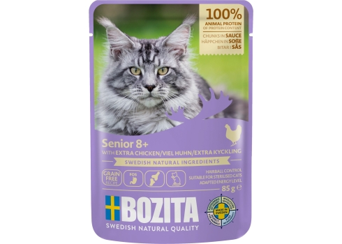 Bozita Senior 8+ Chicken in Sauce kassi täissööt 12x85g