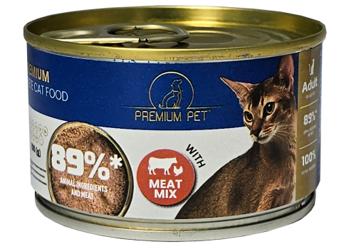 Premium Pet lihapasteet mix kassitoit 16x100g