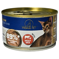 Premium Pet lihapasteet mix kassitoit 16x100g