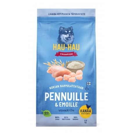 Hau Hau kana-riisi-kaer koeratoit kutsikatele 3kg Hau Hau kana-riisi-kaer koeratoit kutsikatele 3kg