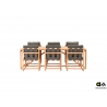 Aiamööbli komplekt Apple Bee DOLCE pruun / hall, söögilaud + 6 tooli
