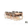 Aiamööbli komplekt Apple Bee DOLCE pruun / hall, söögilaud + 6 tooli