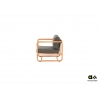 Tugitool Apple Bee DOLCE pruun / hall, 75x84xH67 cm