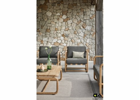 Tugitool Apple Bee DOLCE pruun / hall, 75x84xH67 cm