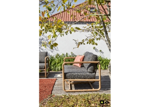 Tugitool Apple Bee DOLCE pruun / hall, 75x84xH67 cm