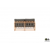 Diivan Apple Bee DOLCE pruun / hall, 142x78xH67 cm