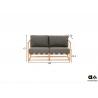 Diivan Apple Bee DOLCE pruun / hall, 142x78xH67 cm