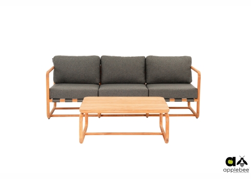 Diivan Apple Bee DOLCE pruun / hall, 209x78xH67 cm