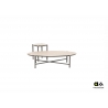 Diivanilaud Apple Bee BORA BORA valge / hall, 130x65xH33 cm