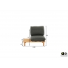 Tugitool parem Apple Bee SLING pruun / hall, 108x85xH62 cm