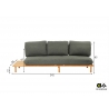 Diivan parem Apple Bee SLING pruun / hall, 242x85xH62 cm